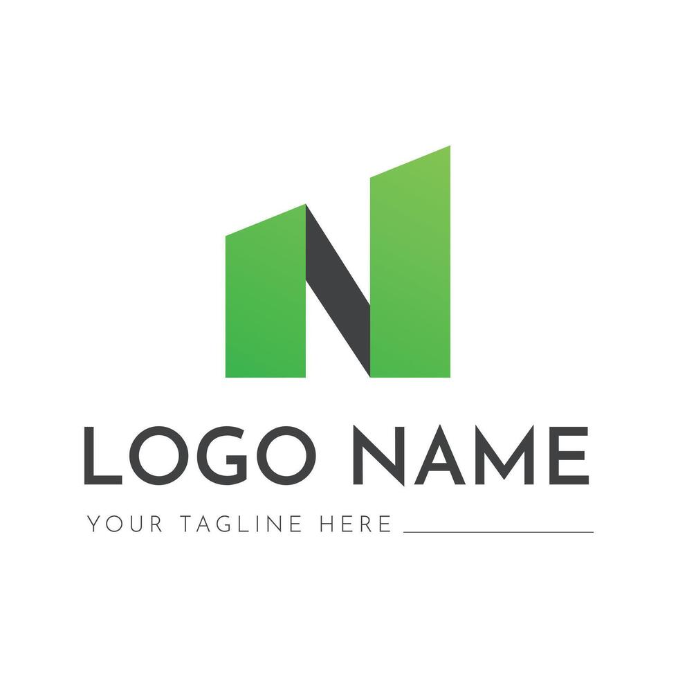 Modern N letter Logo Design Template vector