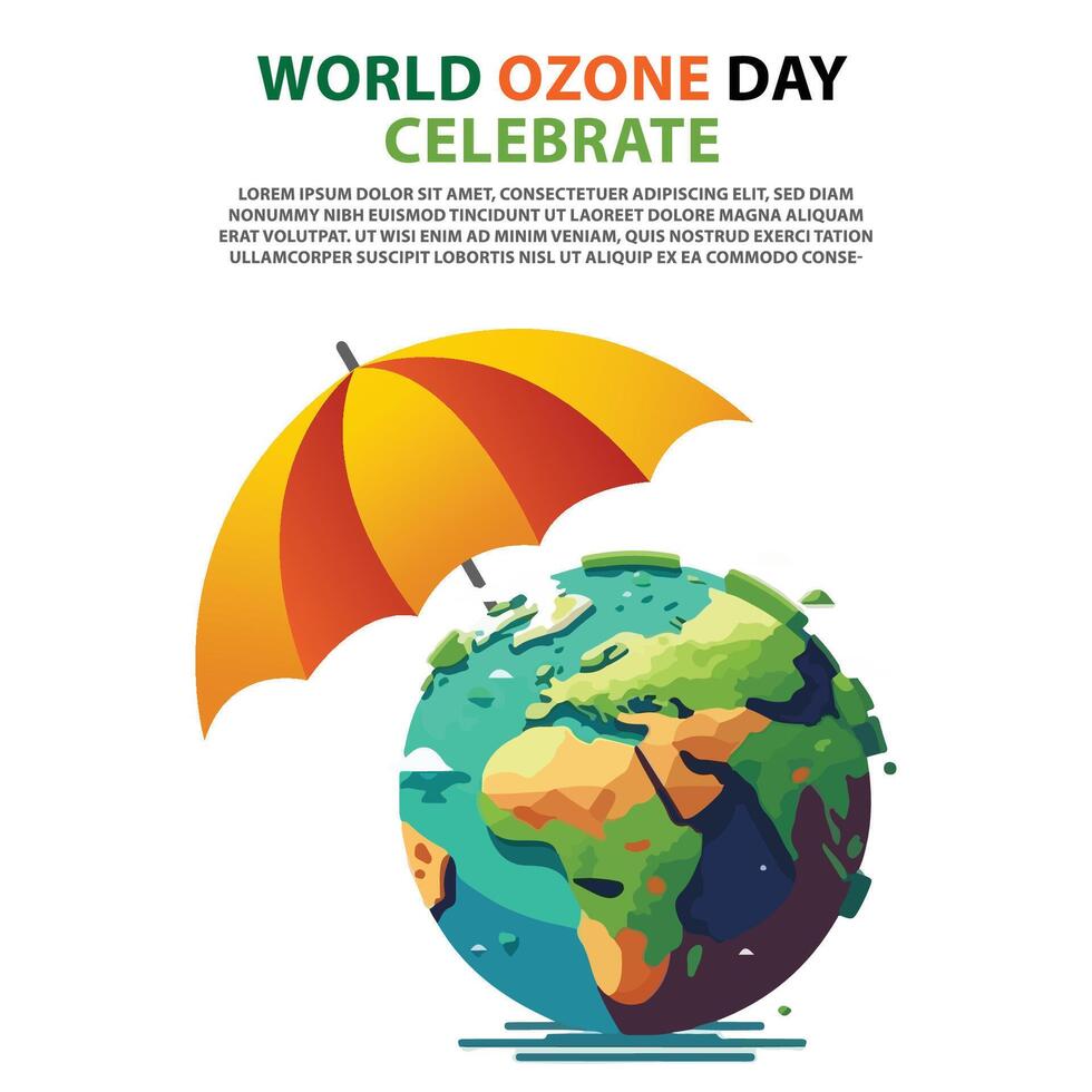 World Ozone Day Celebrate Design vector