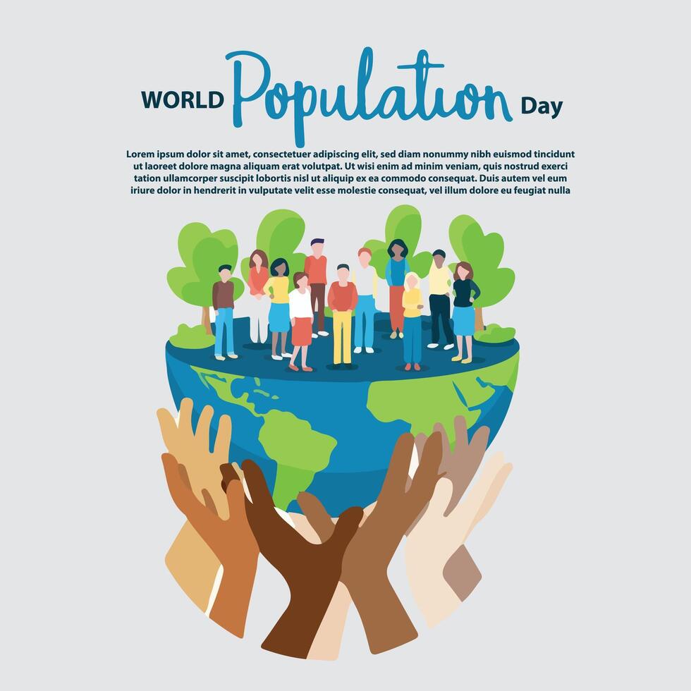 World Population Day Jul 11 Design vector