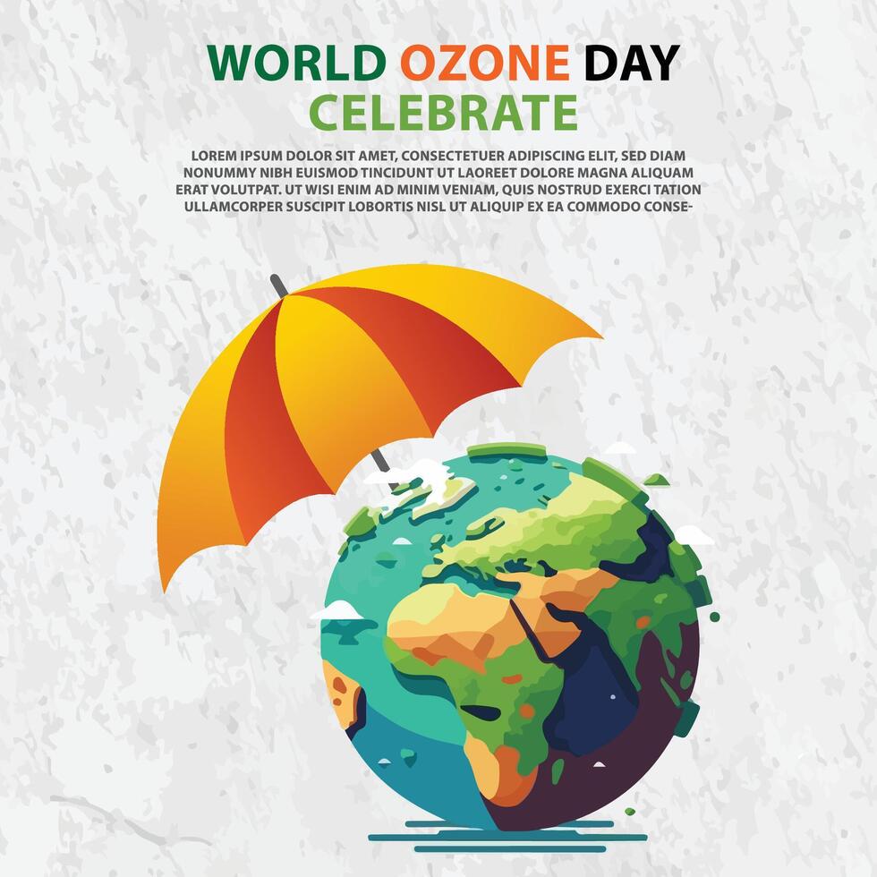 World Ozone Day Celebrate Design vector