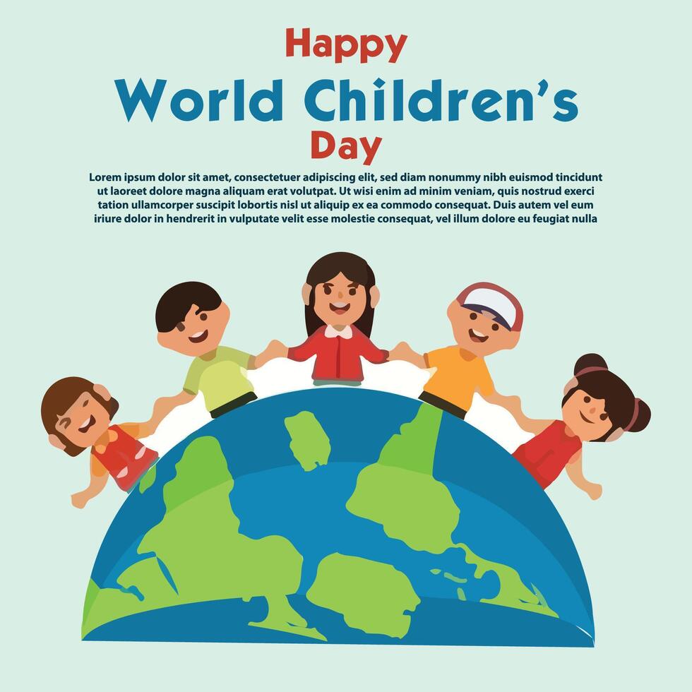 Happy World Childrens Day Design vector