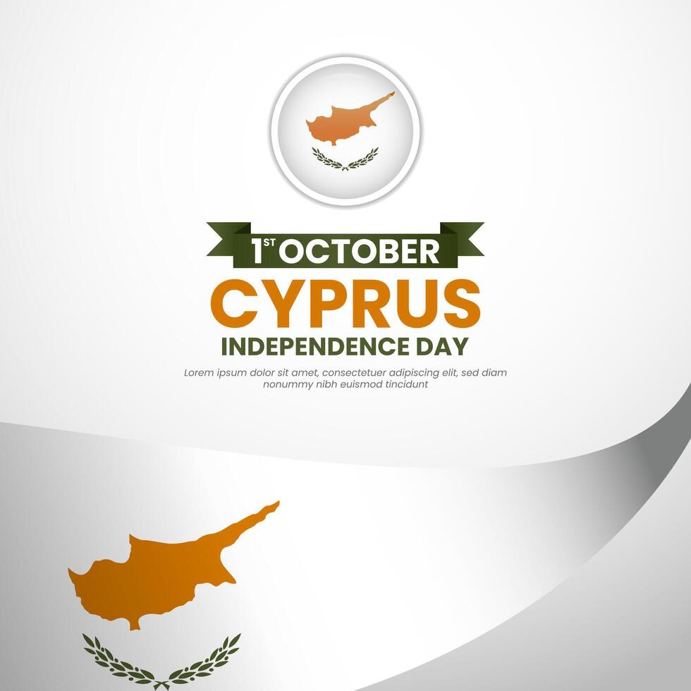 Cyprus Independence Day banner background Cyprus flag template. Suitable for greeting card or poster design vector