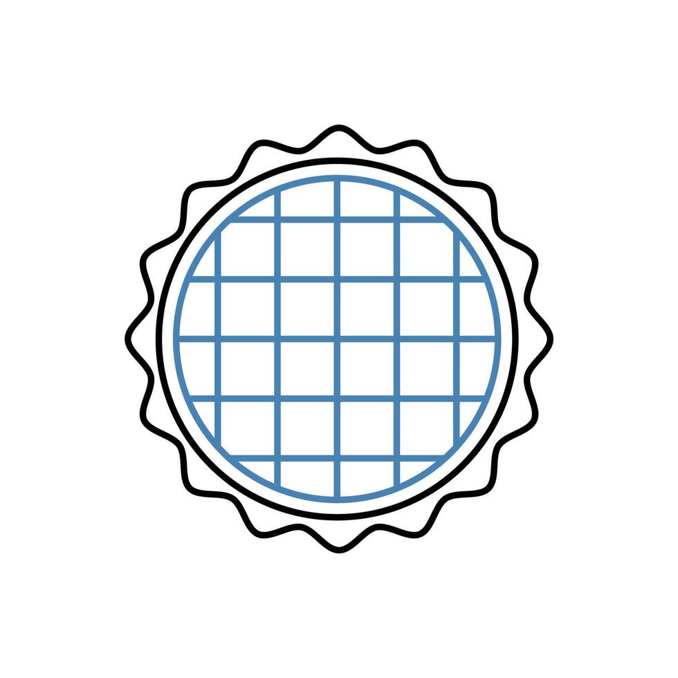 waffle concept line icon. Simple element illustration. waffle concept outline symbol design. vector