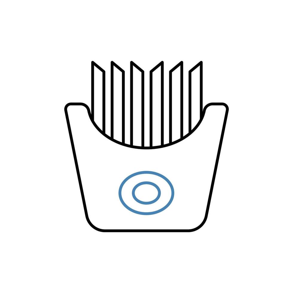 french fries concept line icon. Simple element illustration. french fries concept outline symbol design. vector