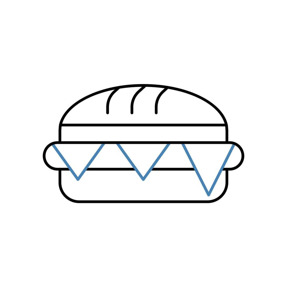 sandwich concept line icon. Simple element illustration. sandwich concept outline symbol design. vector