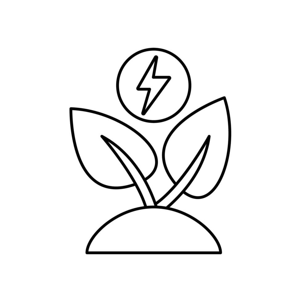green energy concept line icon. Simple element illustration. green energy concept outline symbol design. vector