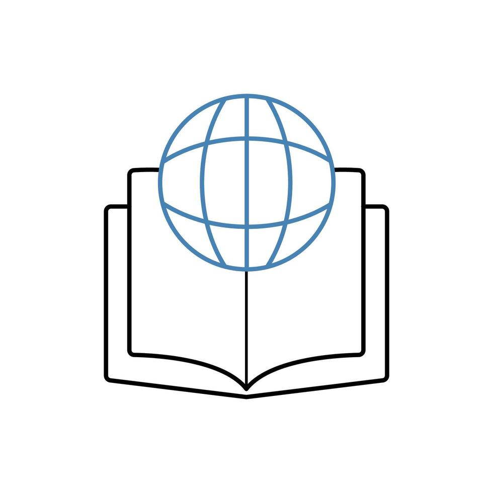 atlas concept line icon. Simple element illustration. atlas concept outline symbol design. vector