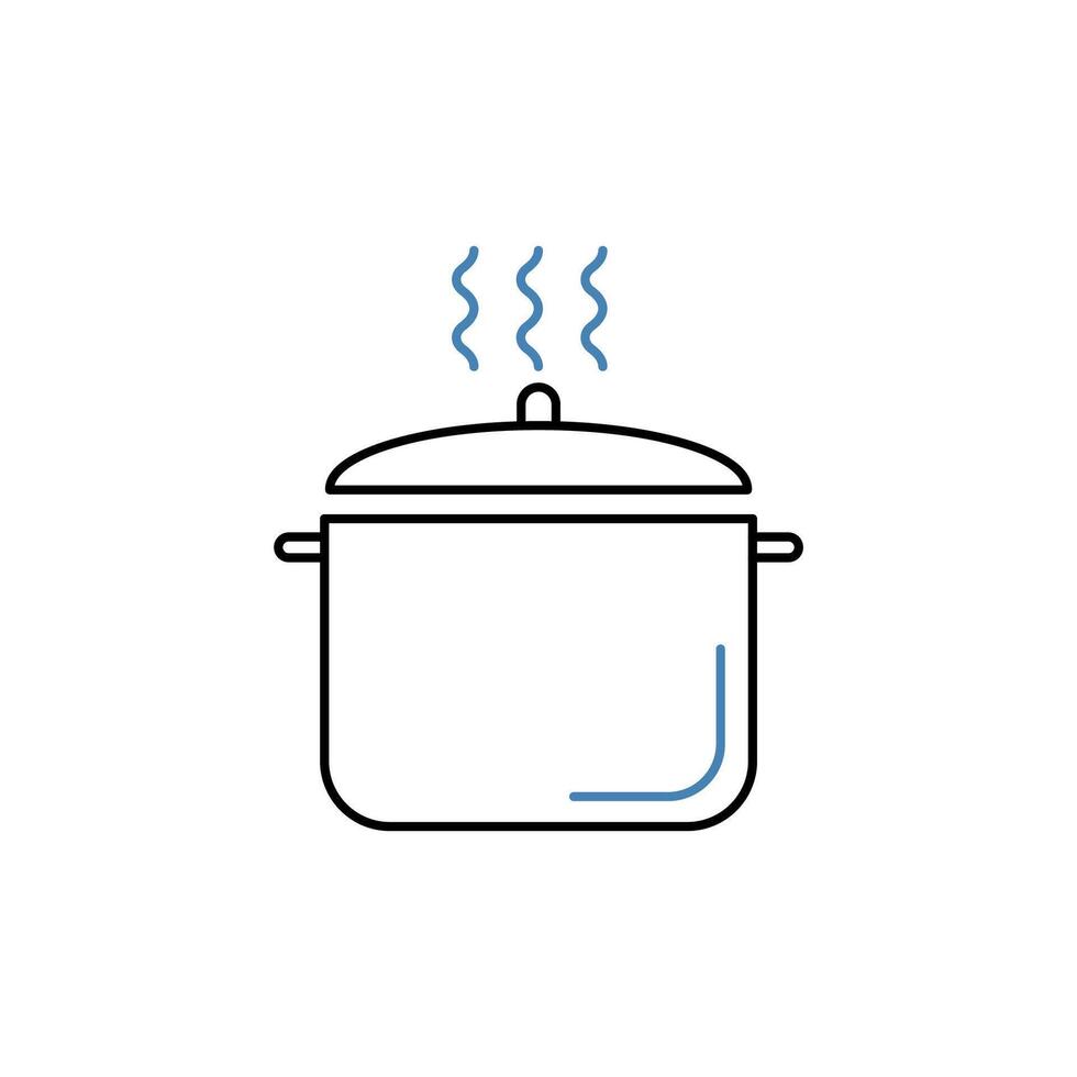 pot concept line icon. Simple element illustration. pot concept outline symbol design. vector