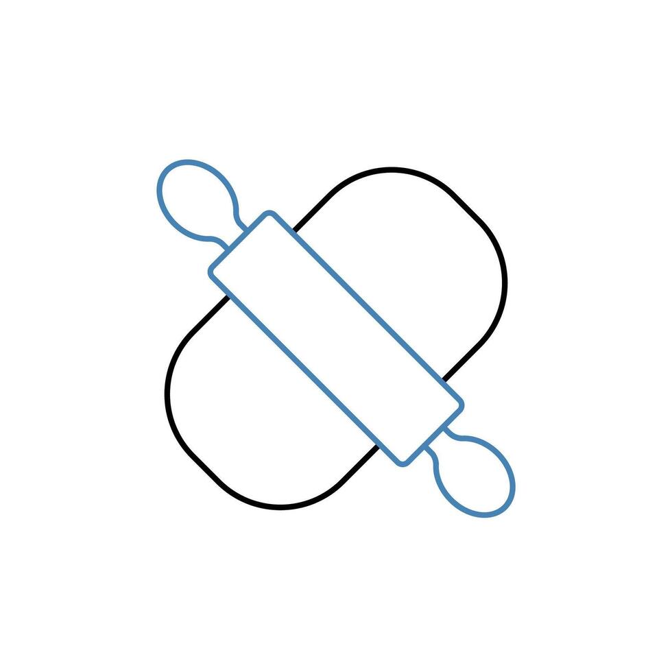 rolling pin concept line icon. Simple element illustration. rolling pin concept outline symbol design. vector