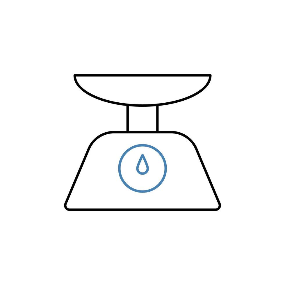 food scale concept line icon. Simple element illustration. food scale concept outline symbol design. vector