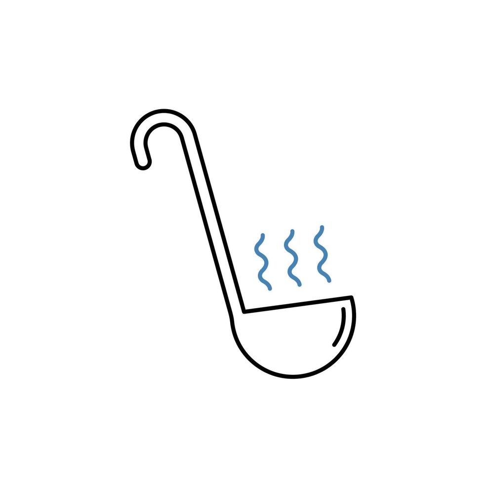 ladle concept line icon. Simple element illustration. ladle concept outline symbol design. vector