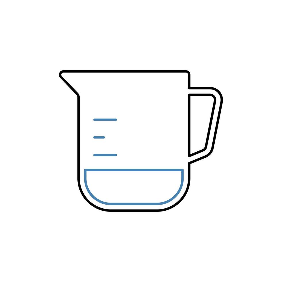 measuring cup concept line icon. Simple element illustration. measuring cup concept outline symbol design. vector