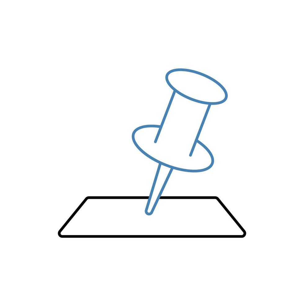 push pin concept line icon. Simple element illustration. push pin concept outline symbol design. vector