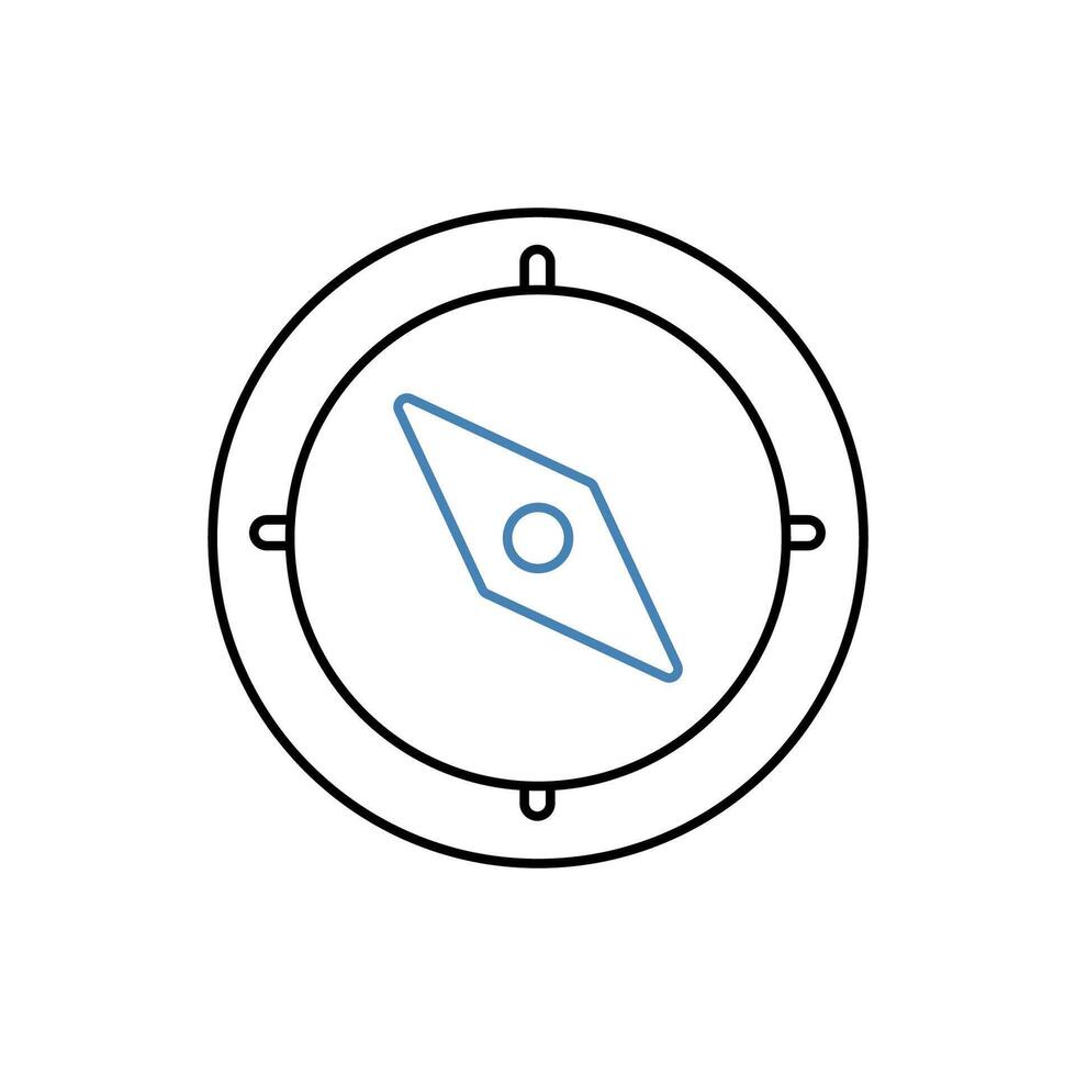 compass concept line icon. Simple element illustration. compass concept outline symbol design. vector