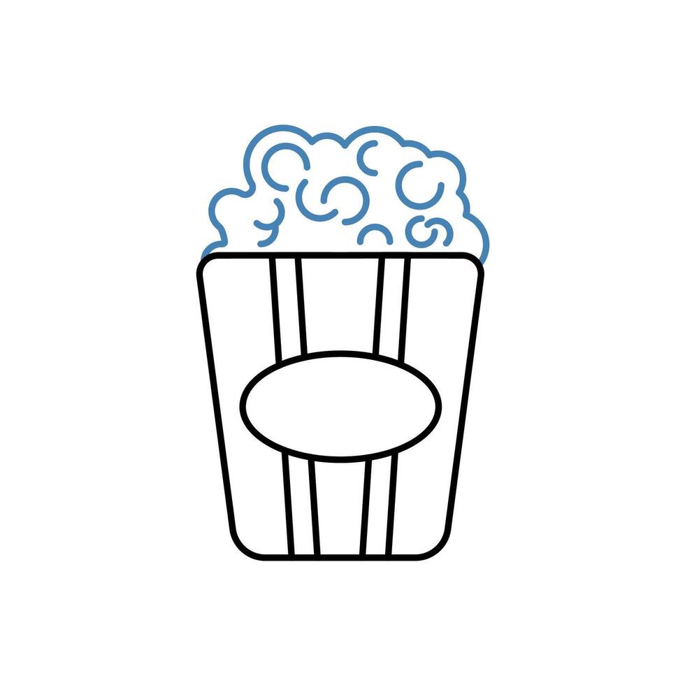 popcorn concept line icon. Simple element illustration. popcorn concept outline symbol design. vector