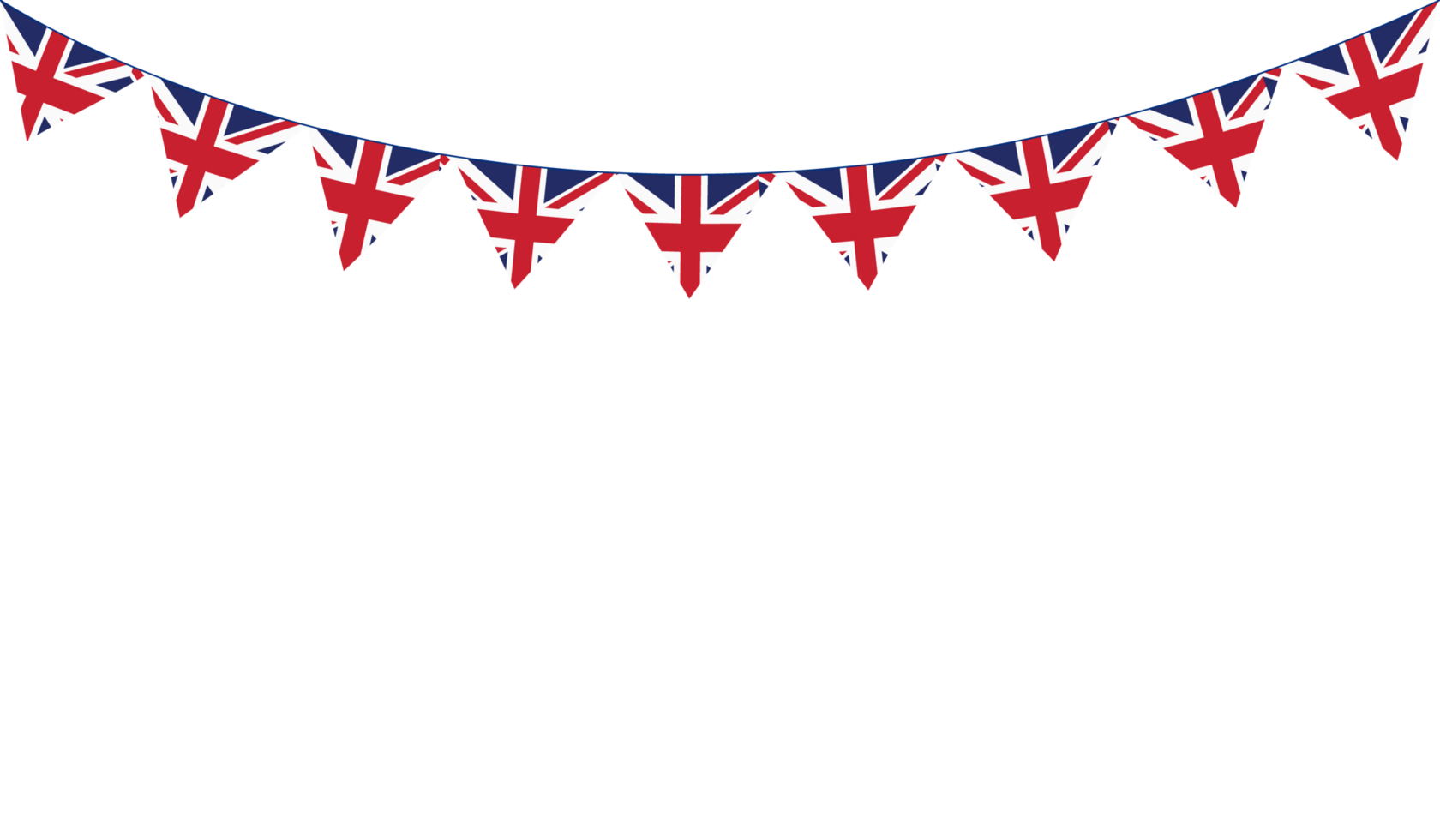 Round UK flag decoration.United Kingdom flag bunting png