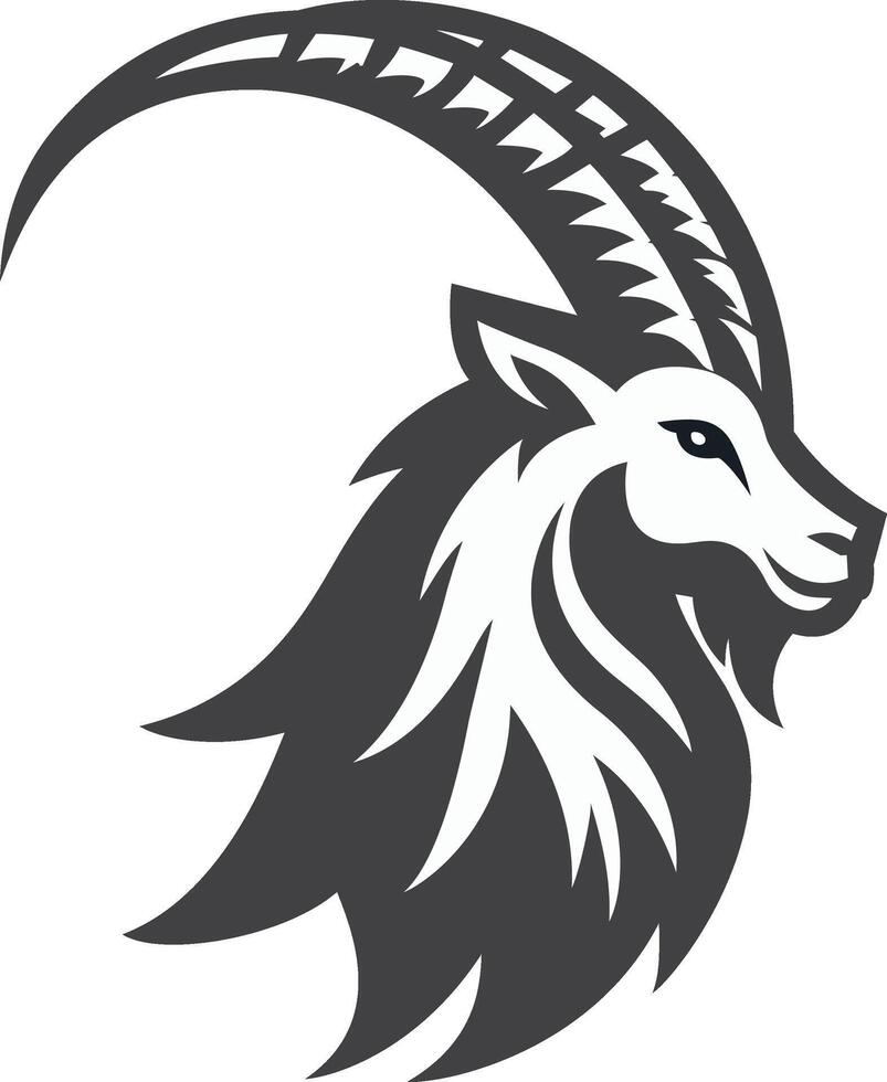 goat head logo, illustration vector