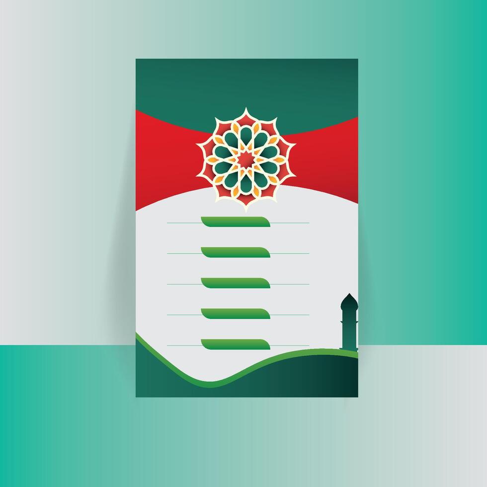 Islamic New Year Design Background Illustration For Greeting Card Poster And Banner vector