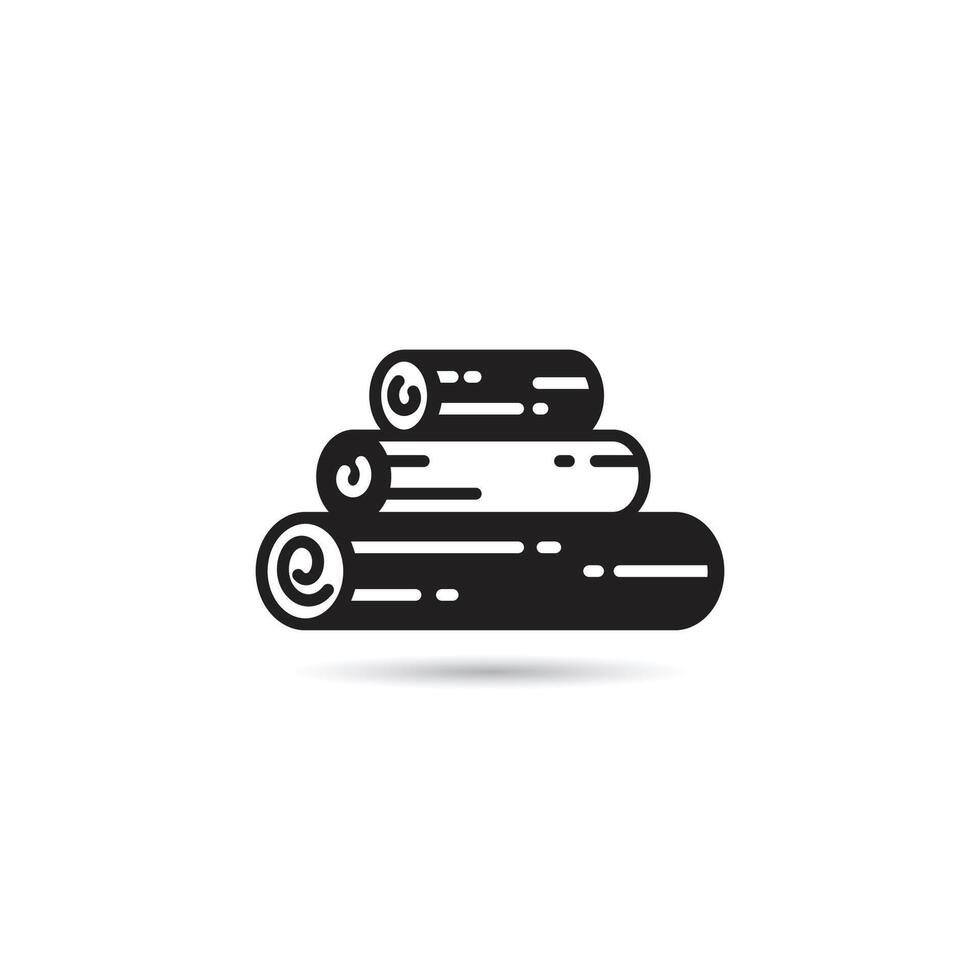 firewood icon on white background vector