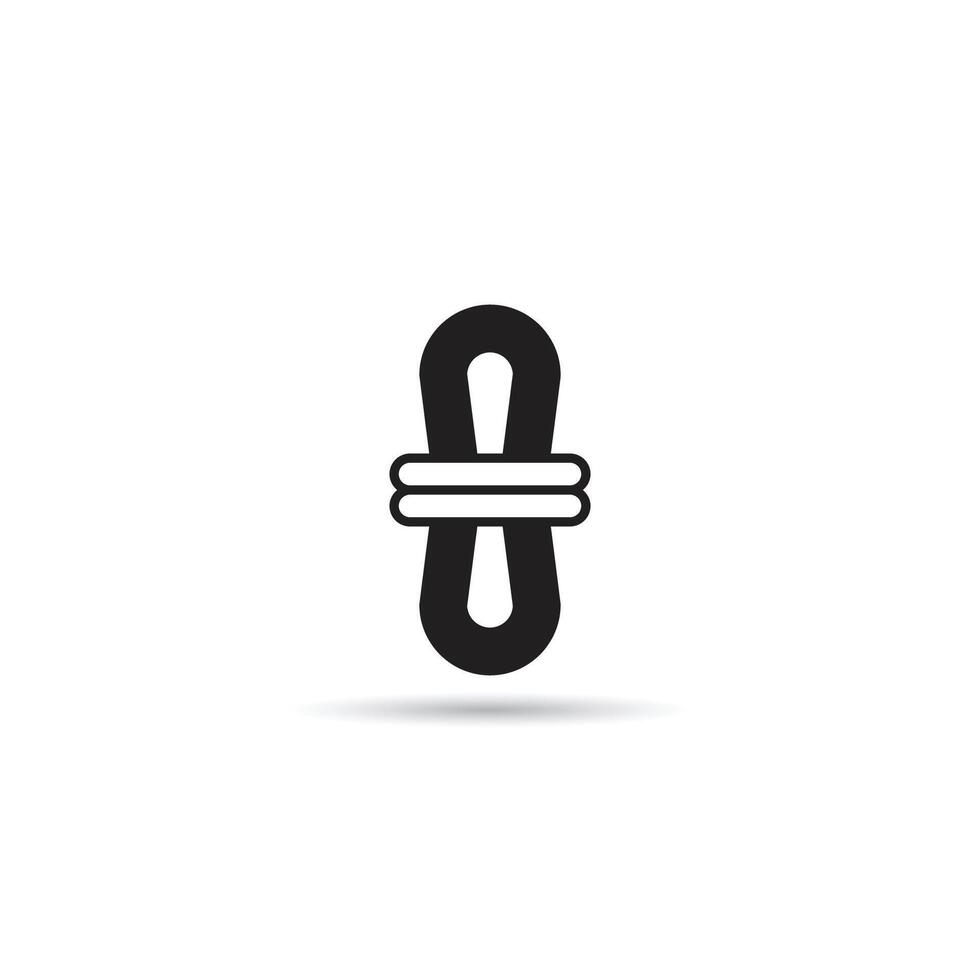 rope icon on white background vector