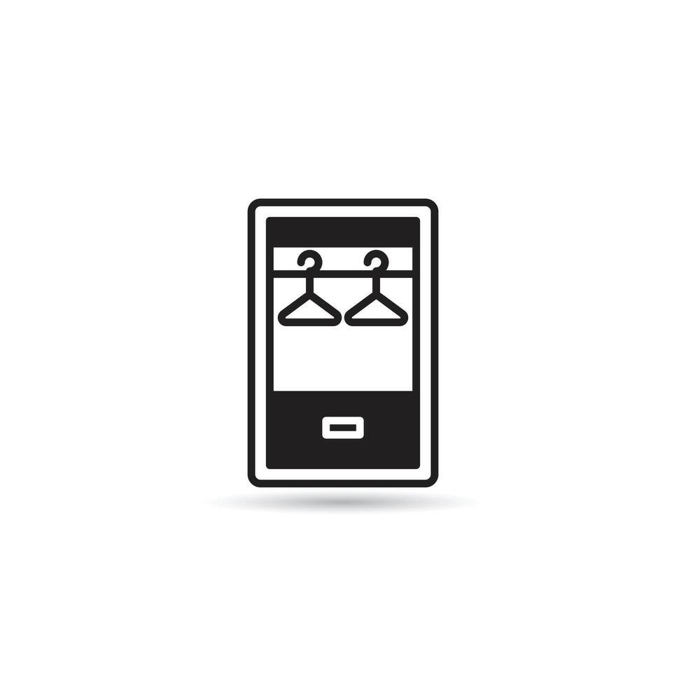 A black and white image of a clothes rack vector