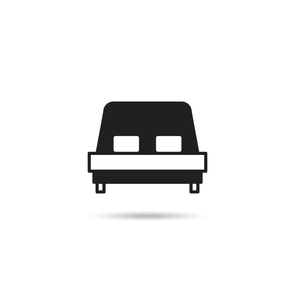 bed icon on white background illustration vector