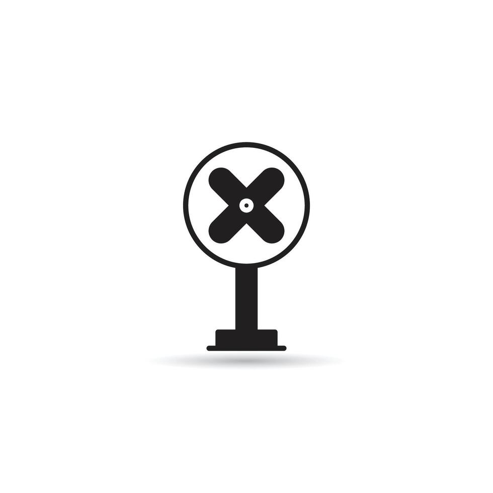 electric fan icon on white background vector