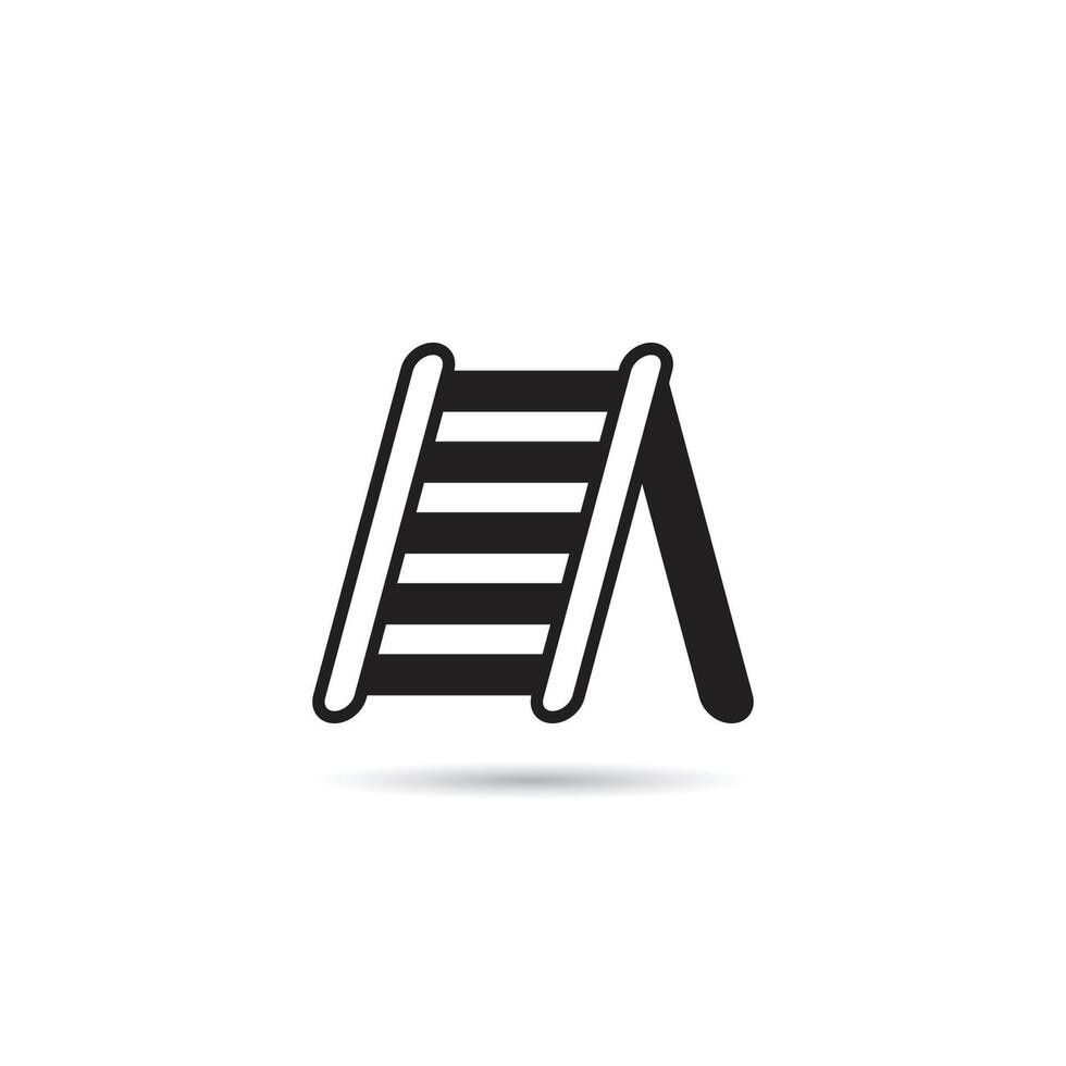 ladder icon on white background vector