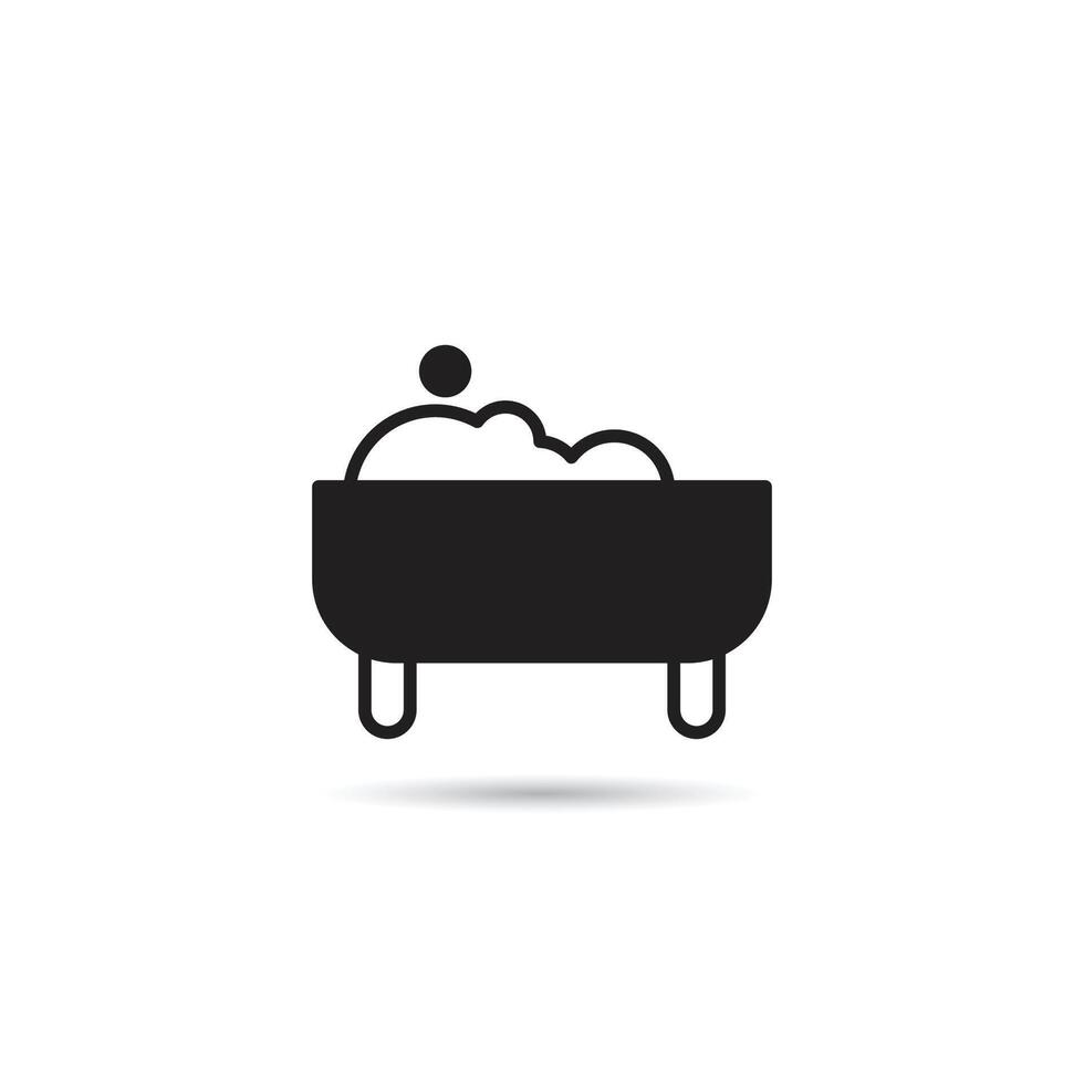 bathtub icon on white background vector