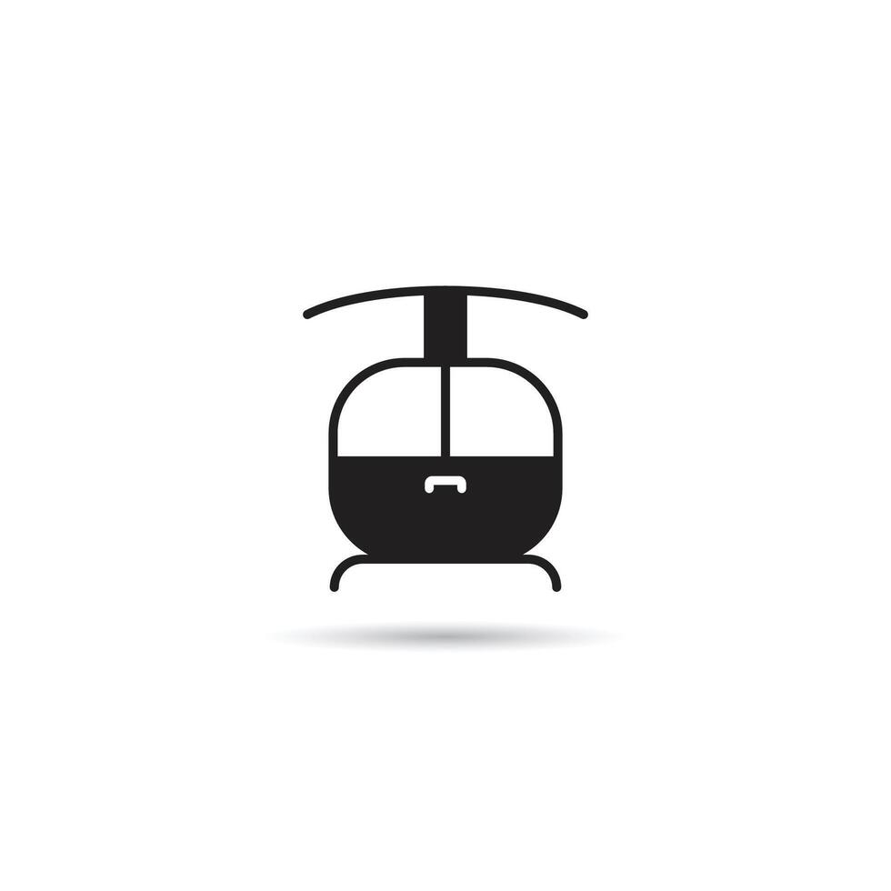 cable car icon on white background vector