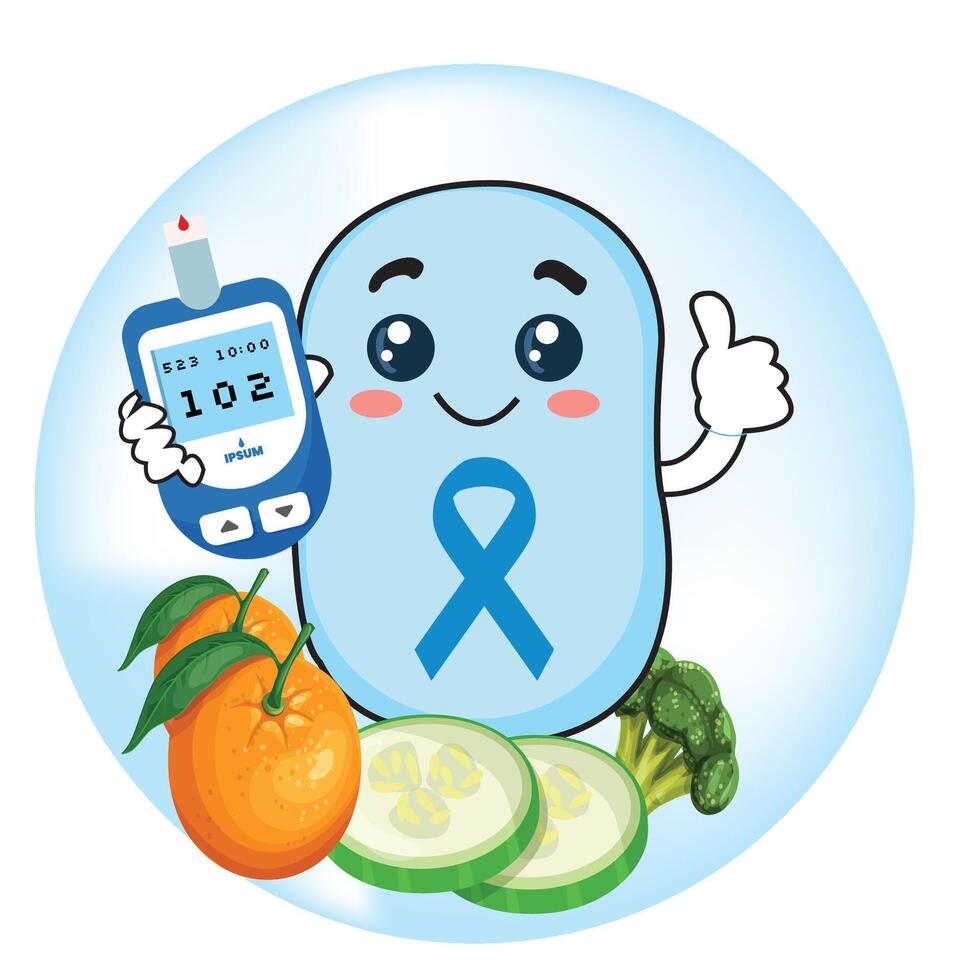 world diabetes day flat illustration for instagram posts collection vector