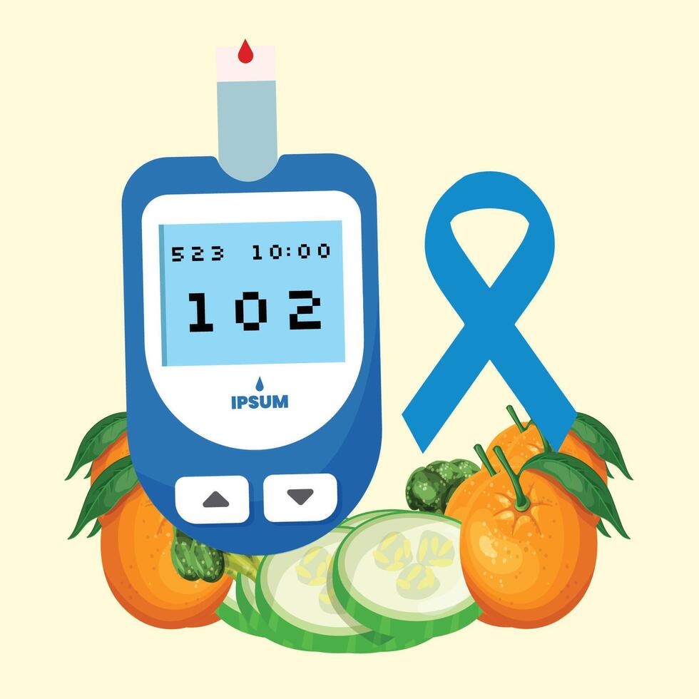 world diabetes day flat illustration vector