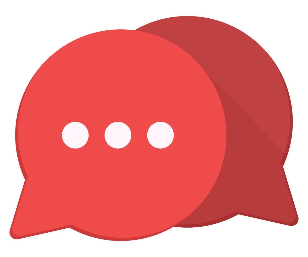 Communication speech bubbles flat icon isolated on white background. vector
