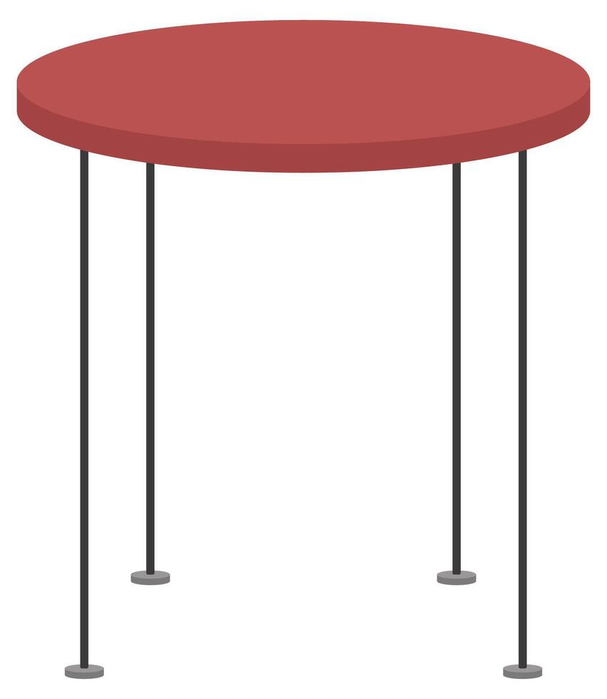 Flat illustration of table isolated on white background. vector