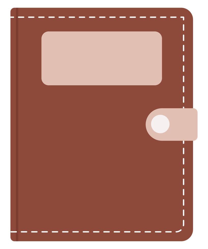 Flat icon of a closed book isolated on white background. vector