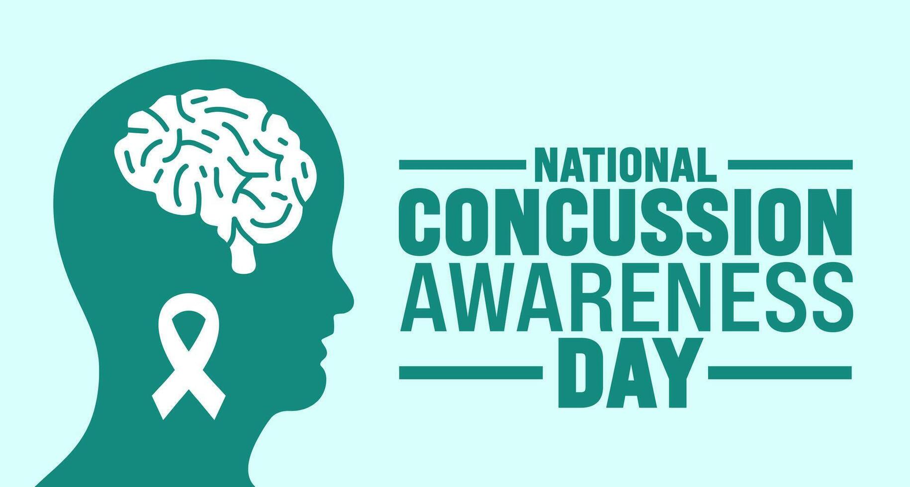 National concussion awareness day background or banner design template. Holiday concept. Template for background, banner, card, poster, placard, design template with unique shapes with standard color. vector