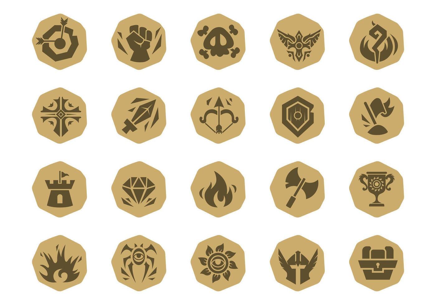 Ui Achievement Design Element Set vector