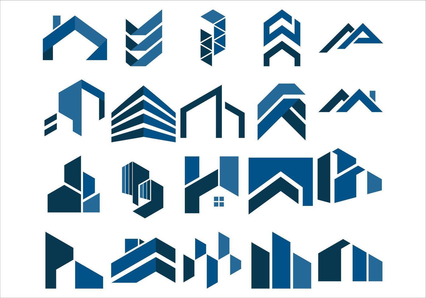 Building And Construction Logo Ellement Set vector