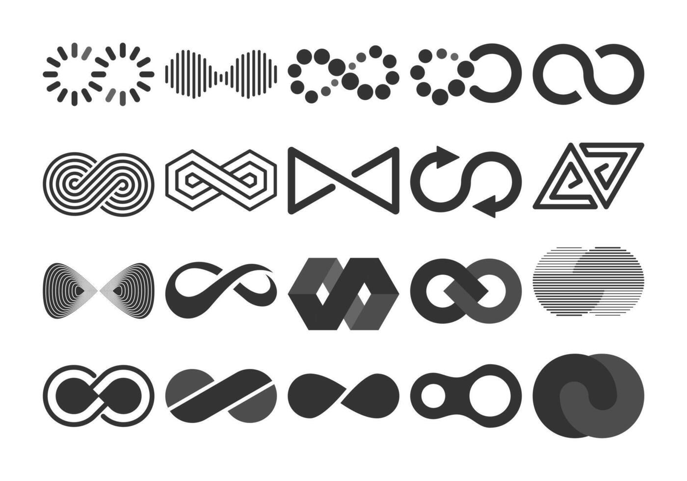 Infinity Logo Icon Set vector