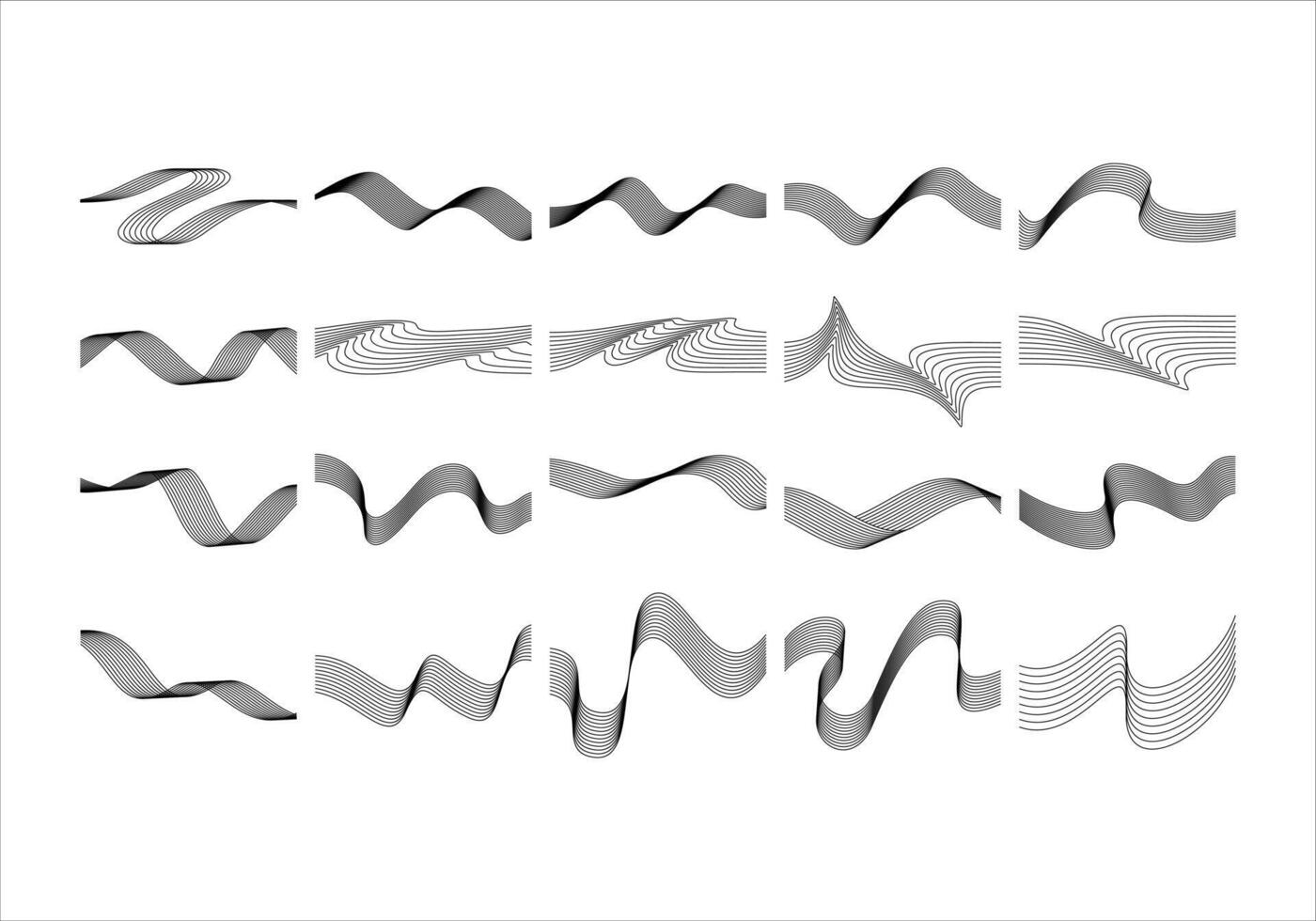 Sound Wave Line Element Set vector