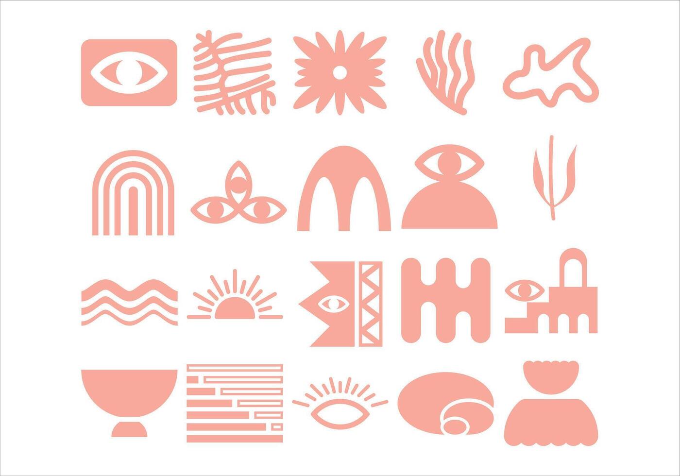 Abstrac Shape Decoraion Element Set vector