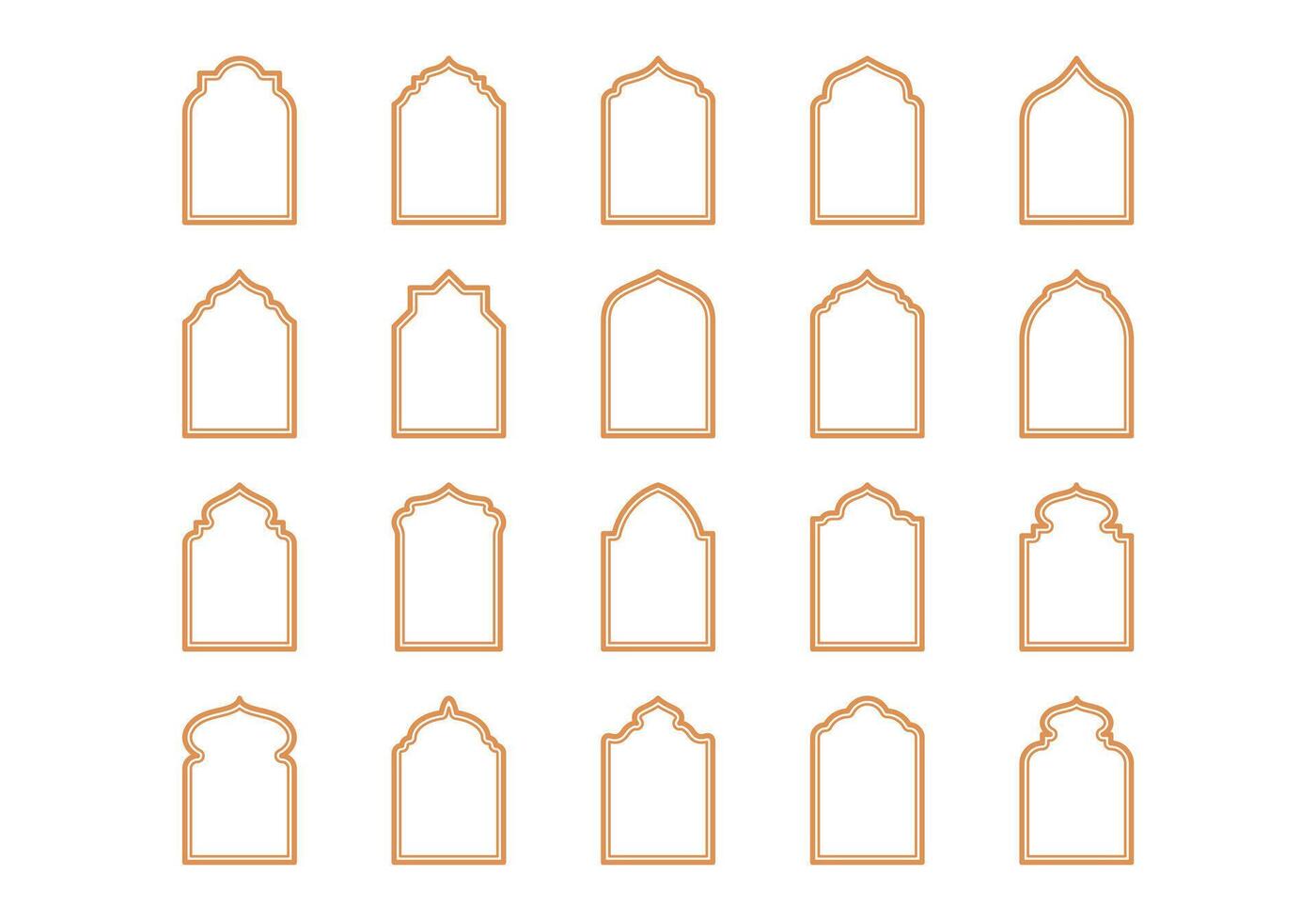 Islamic Decoraition Frame Set vector