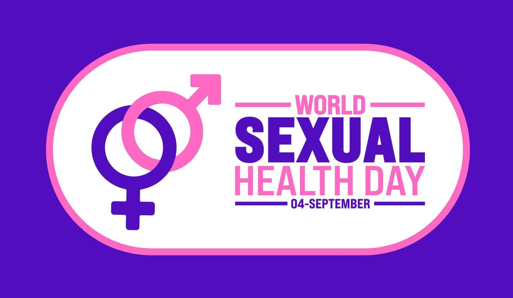 World Sexual health day background or banner design template. Holiday concept. Template for background, banner, card, poster, placard, design template with unique shapes with standard color. vector