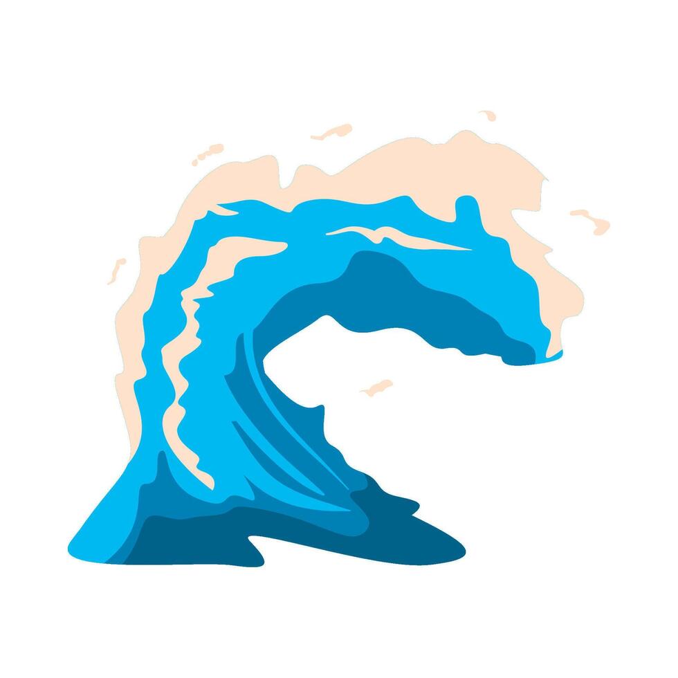 A wave is coming out of the ocean vector