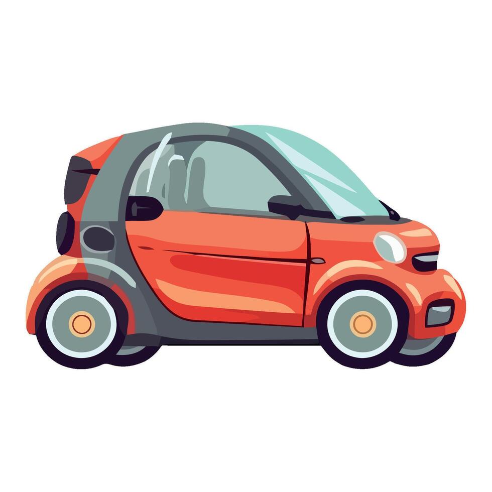 Smart car on white background illustration vector