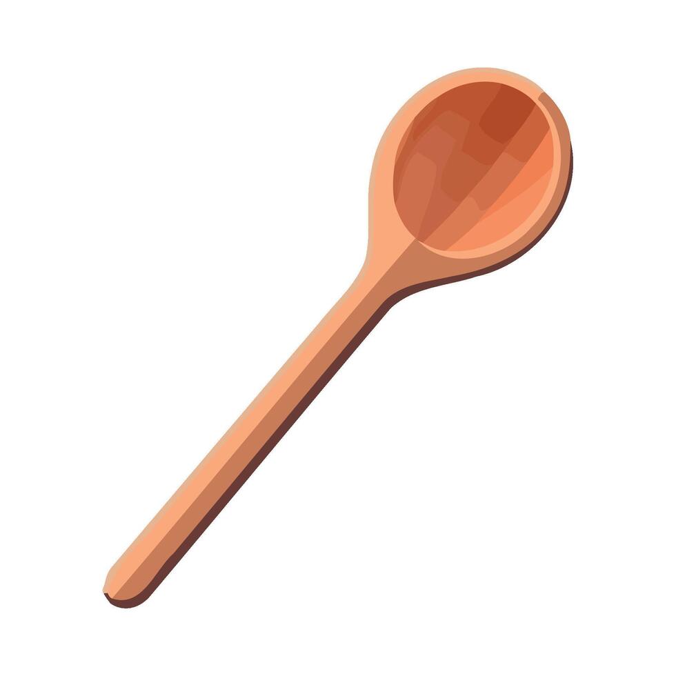 Wooden spoon illustration isolated on white background vector