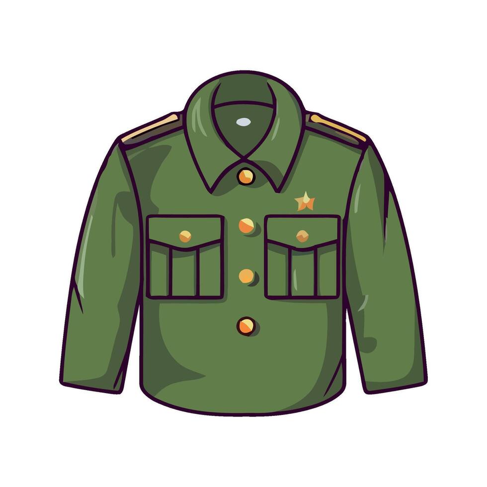 Military uniform illustration vector