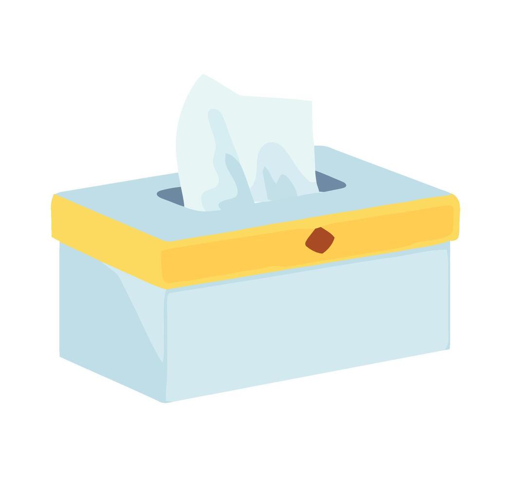 Tissue box icon in cartoon style illustration vector