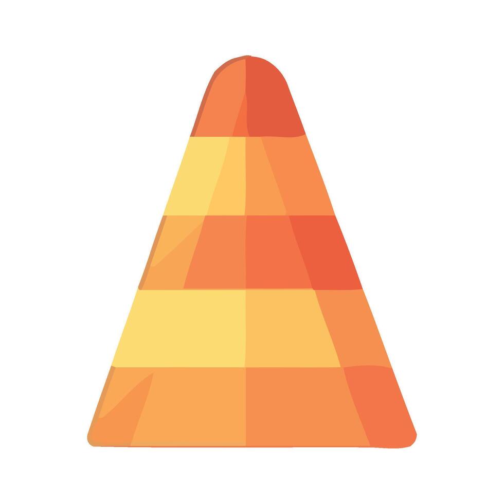A yellow and orange cone icon on a white background vector