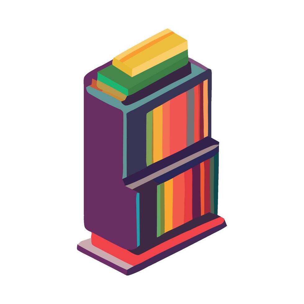A stack of books on a white background vector